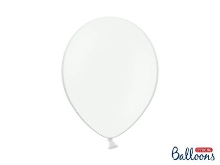 Balony lateksowe Strong, Białe, Pastel Pure White, 30cm, 100 szt.