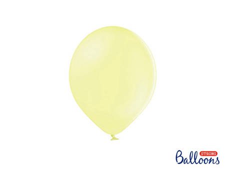 Balony lateksowe Strong, Żółte, Pastel Light Yellow, 23cm, 100 szt.