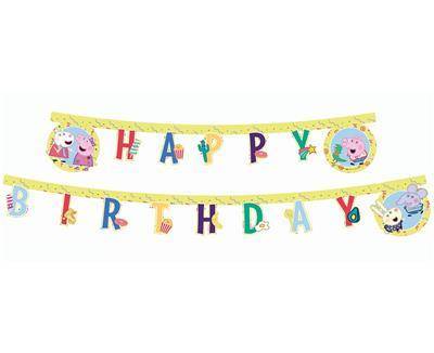 Banner Peppa Pig-Happy Birthday, 230 cm