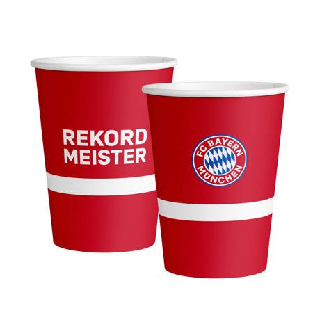 Kubeczki papierowe FC Bayern Monachium 500 ml, 6 szt.